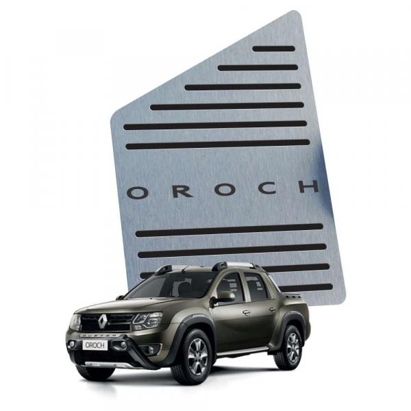 Descanso de Pé Renault Oroch Todos os Modelos Preto Aço Inox - 3r Acessórios