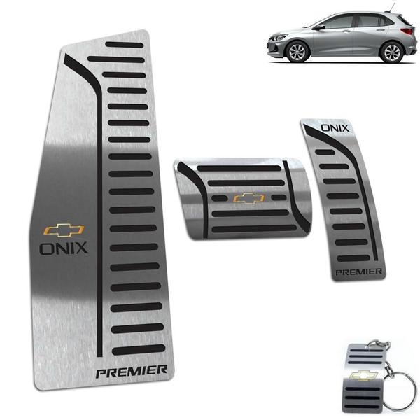 Descanso + Pedaleira Chevrolet Onix Premier 2020 Preto - Jr