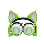 Desenhos animados fox cat ouvido brilhante fones de ouvido criança dobrável Flashing incandescência orelha de gato