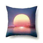 45 * 45 centímetros Sunrise and Cushion Series sol Capa pássaros de mar Sun Escritório Car Pillowcase Decor