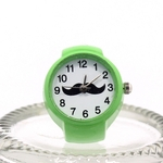 Dial fresco Quartz Analog Watch Criativo A?o Elastic Quartz Watch Ring Finger gn
