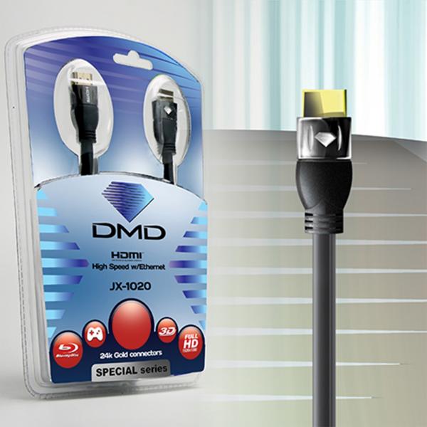 Diamond Cable JX-1020 20 Metros - Cabo HDMI High Speed com Ethernet 10.2Gbps 3D 4K ARC - Dmd