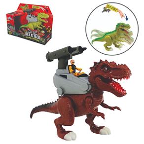 Dinossauro Rex Attack com Lança Míssil + Som e Luz a Bateria