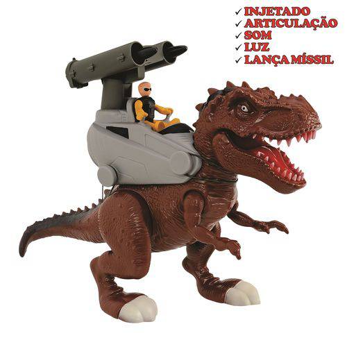 Dinossauro Rex Attack - Lança Míssil - Adijomar