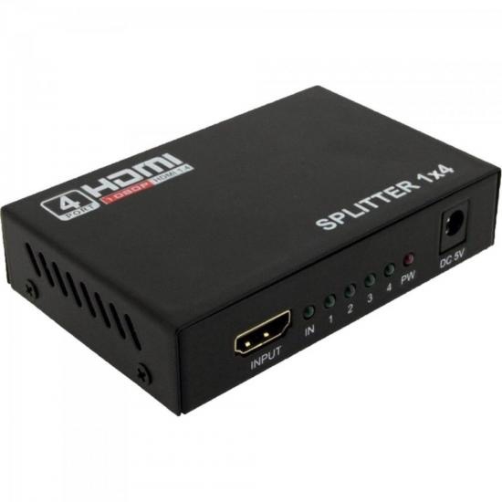 Divisor HDMI 1 Entrada X 4 SaÃdas CHSL0005 Preto STORM
