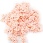 DIY 50/100 PCS Satin Ribbon Organza Lace BOW Appliques/Craft/Wedding Decoration