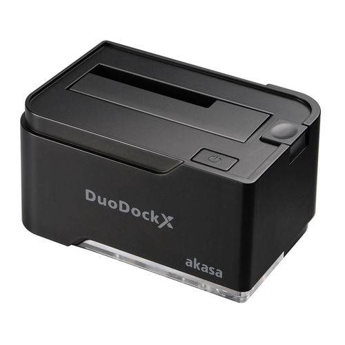 Doca 2.5pol/3.5pol - SATA > USB3.0 - Akasa DuoDock X - Preto - AK-DK03U3-BK