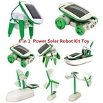 Dropshipping 6 em 1 Educacional Aprender Energia Solar Robot Kit Toy Transformação Robot DIY Toy jogo da ciência para o miúdo de aniversário