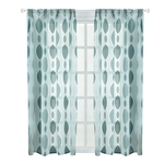 Duplo padrão de cor Série Círculo Tulle da cortina para Decoração para Janela Cortina