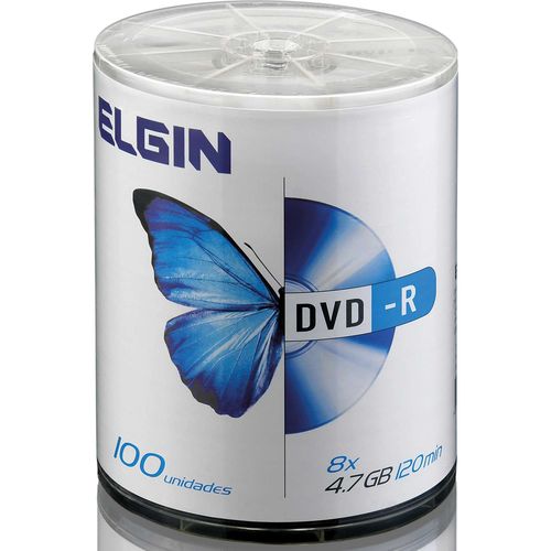 Dvd Gravavel Dvd-r 4,7gb/120min/16x Elgin Tubo-100