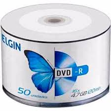 DVD-R com Logo 50 Midias Elgin 4.7Gb 16X