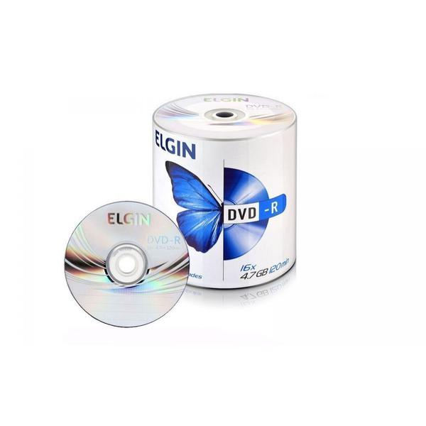 DVD-R Gravável 4.7GB/120min 16x 100 Unidades Elgin