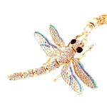 Elegant Dragonfly Pendant Crystal Keyfob Key Chain Car Bag Keyring Keychain Gift