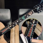 Elétrico guitarra acústica embutimento etiqueta Fretboard marcadores Decal Guitarra Adesivos