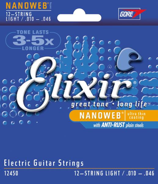 ELIXIR 12450 Encordoamento 010 Light para Guitarra 12 Cordas
