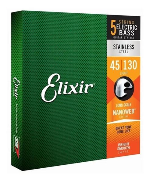 Elixir - Encordoamento 045/130 para Baixo Light L.S 5C 3221