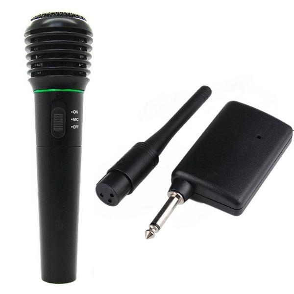 2 em 1 Microfone Sem Fio com Fio Sem Fio Receptor de Microfone com Fio Sem Fio Unidirecional