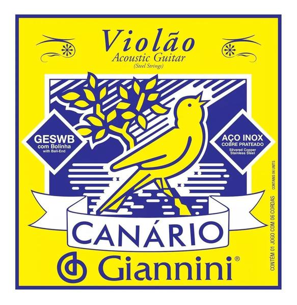 Enc. Violão Aço 0.11 Canario - Giannini