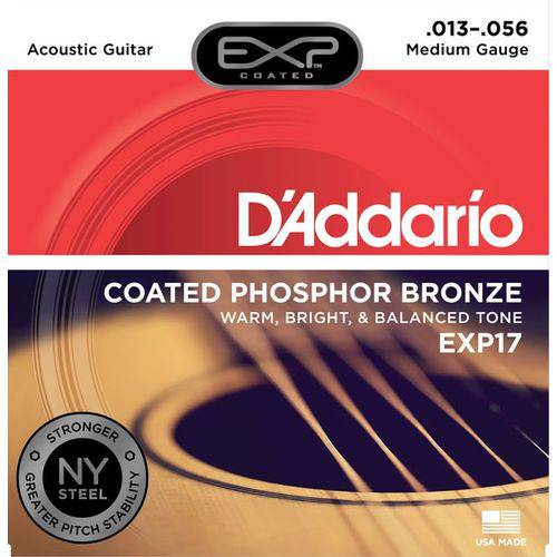 Enc Violão Aço Daddario Exp17 Coated Phosphor Bronze 0.13