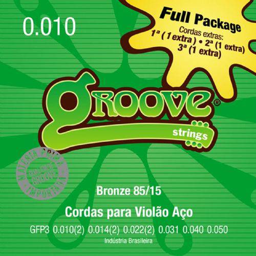 Enc Violão Aço Groove 0.10 Fullpack