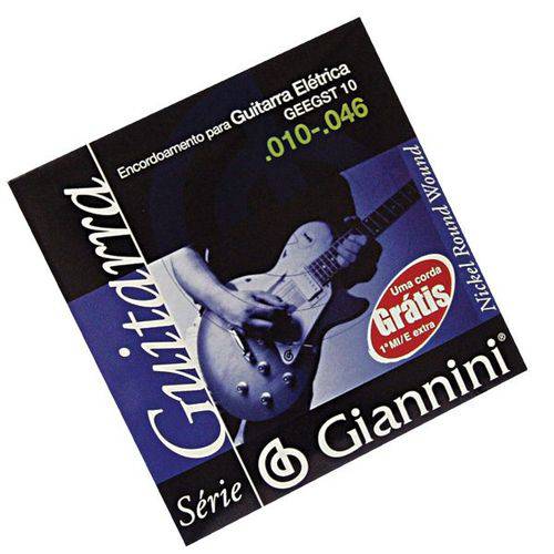 Encordoamento Giannini para Guitarra Geegst10 Leve 010