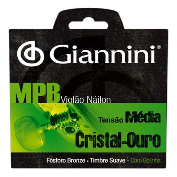ENCORD. P/VIOLAO Giannini MPB NAILON CRISTAL/OURO C/Bolinha