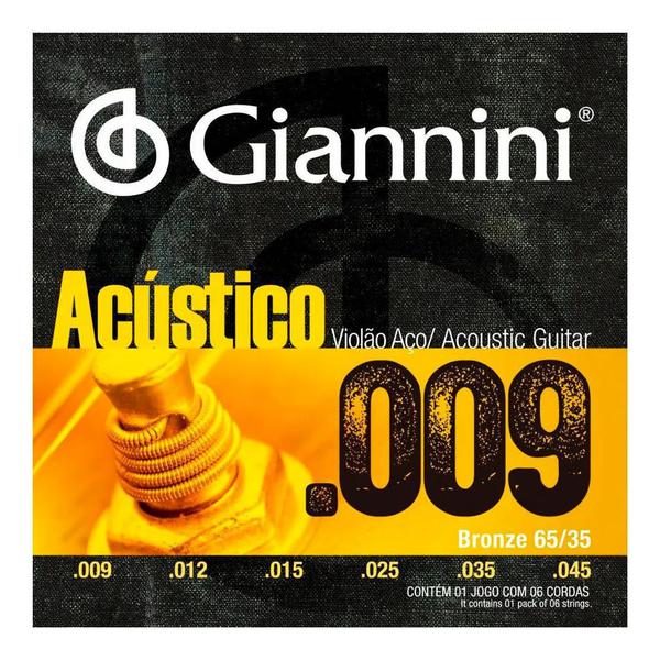 Encord. Violão Aço Bronze - Giannini Acústico 65/35 009