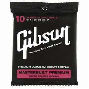 Encordamento Gibson para Violão 010 Masterbuilt Premium 8020 Brass