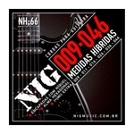 Encordoamento .009 /.046 Guitarra Medidas Híbridas Nig Nh66