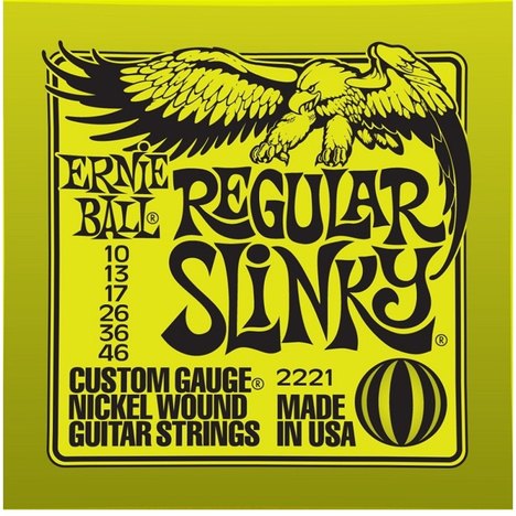 Encordoamento .010 .046 para Guitarra Regular Slinky 2221 - Ernie Ball