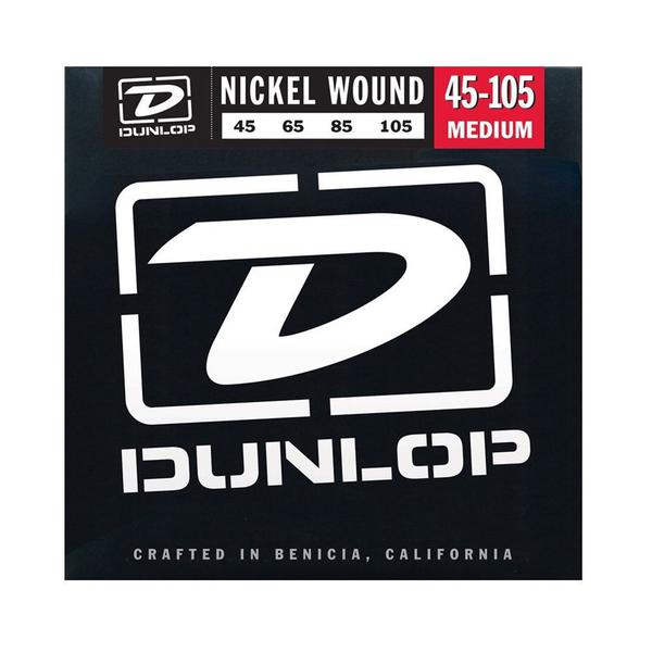 Encordoamento 045 para Baixo 4 Cordas Niquel Media Dunlop