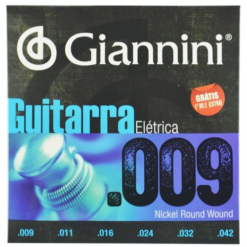 Encordoamento Aço Inox para Guitarra Elétrica .009-.042 - Giannini