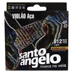 Encordoamento Aço para Violão Santo Angelo 0.012-0.053 Light Evsa-1253