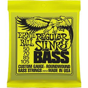 Encordoamento Baixo 4 Cordas Ernie Ball 2832 Regular Slinky Bass 050/105