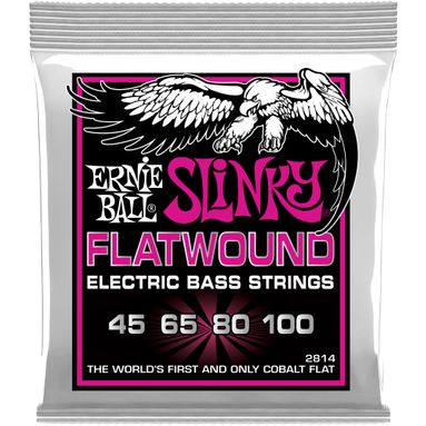 Encordoamento Baixo 4 Cordas Ernie Ball 2814 045-100 Super Slinky Flatwound