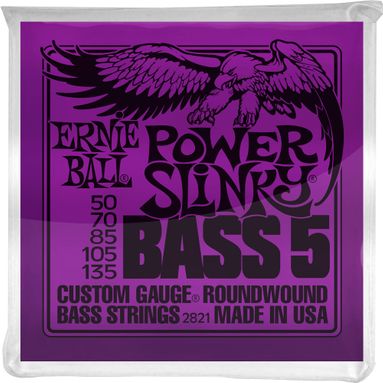 Encordoamento Baixo 5 Cordas Ernie Ball 2821 050-135 Power Slinky Bass 5
