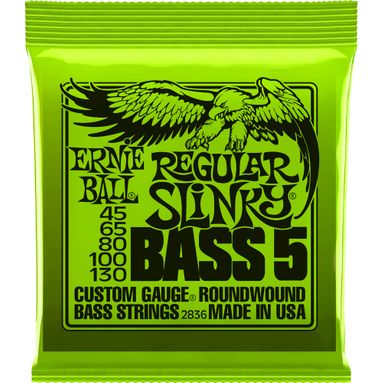 Encordoamento Baixo 5 Cordas Ernie Ball 2836 045-130 Regular Slinky Bass 5