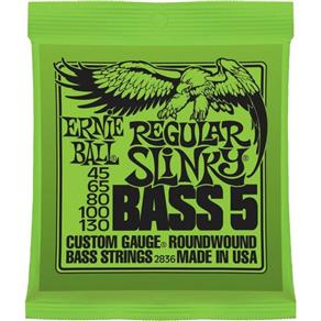 Encordoamento Baixo 5 Cordas Ernie Ball 2836 Regular Slinky Bass 5 045/130