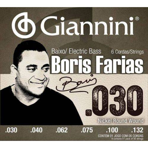 Encordoamento Baixo 6 Cordas 0.030 - 0.132 Boris Farias Ssbnbf- Giannini