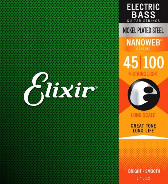 Encordoamento Baixo Elixir 4 Cordas 045-100 Nanoweb Light 14052