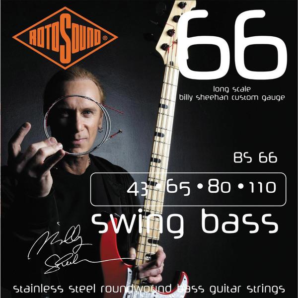 Encordoamento Baixo Rotosound Bs66 (swing Boss-signature Billy Sheeron) 4 Cordas 043-110 - Rotosound
