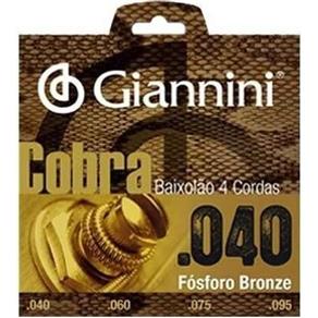Encordoamento Baixolão 4c Giannini Fosforo Bronze Geebalf 040