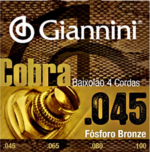 Encordoamento Baixolão Giannini Cobra 4 Cordas 045 - GEEBASF
