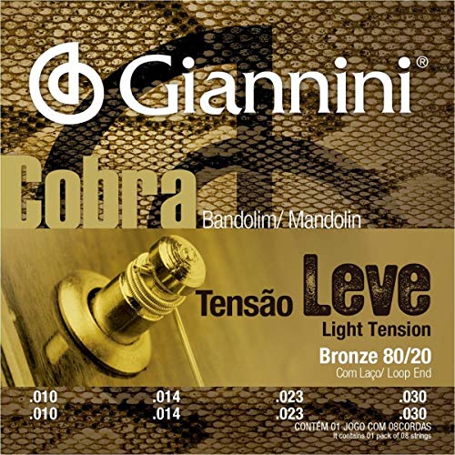 Encordoamento Bandolim Giannini Bronze com Laço 80/20 CM82L