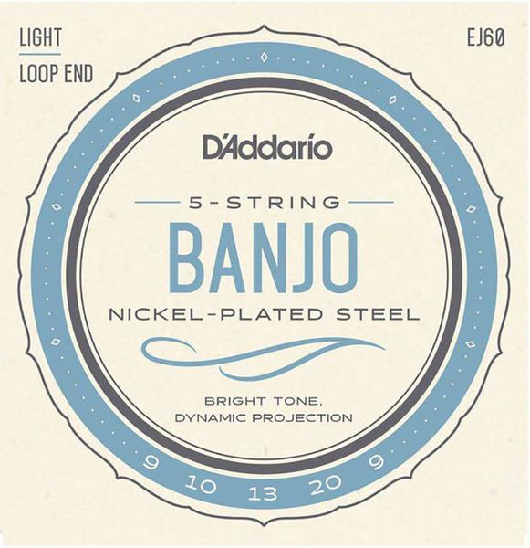 Encordoamento Banjo 5 Cordas 009 DAddario Nickel EJ60
