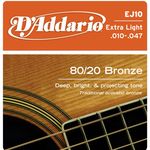 Encordoamento Bronze Wound 010 para Violão EJ-10 - D'Addario