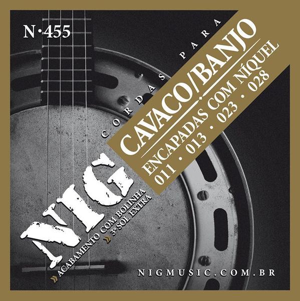 Encordoamento Cavaquinho / Banjo 4 Cordas NIG Niquel N455