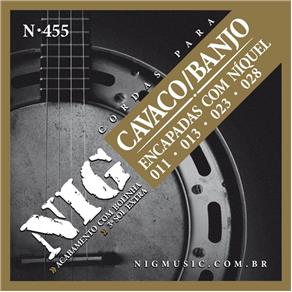 Encordoamento Cavaquinho - Banjo Nig N-455 .011.028 - com Bolinha - Níquel