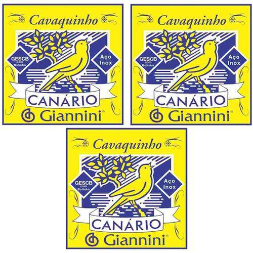 3 Encordoamento Cavaquinho Canario Giannini Gescb - Média