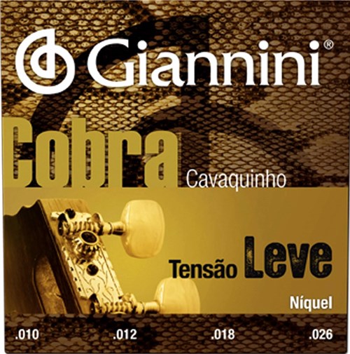 Encordoamento Cavaquinho Giannini Cobra 010 -Tensão Leve - GESCL